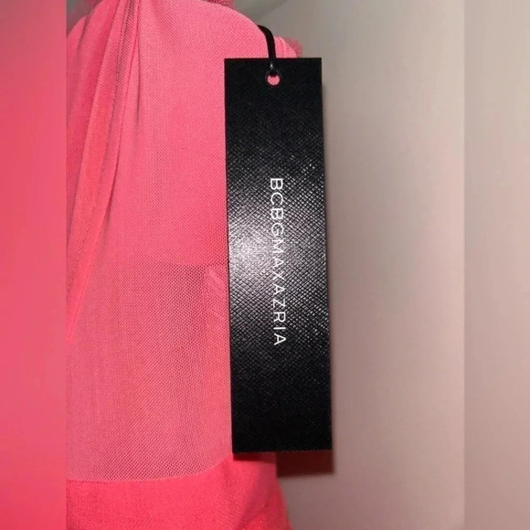 BCBGMAXAZRIA Marian Bustier Coral Fit and Flare Corset Evening Dress. Size 4 - Picture 8 of 12